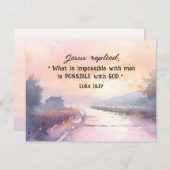 ルカ18:27　神様には出来ないことはない。  イエス  聖書カード (正面/裏面)