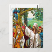 ルカ19:1-10イエス・ア救タックスコレクターハガキ ポストカード (正面/裏面)