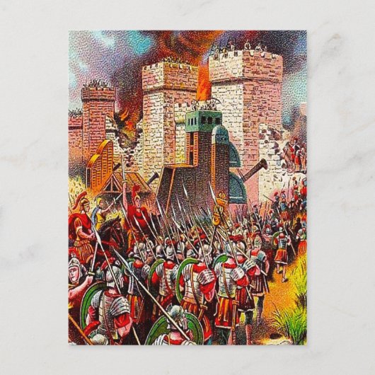 ルカ19:41-44エルサレムはがきを破壊される ポストカード (正面)