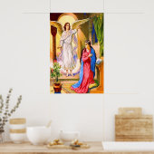 ルカ1:26-38ガブリエルがメアリのポスターにニュースをもたらす ポスター (キッチン)