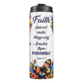 ルカ1:37信仰は事を可能にする タンブラー (正面)