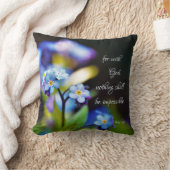 ルカ1:37神と共に神は何も不可能ではない クッション (ブランケット)