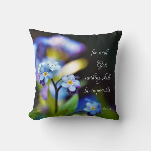 ルカ1:37神と共に神は何も不可能ではない クッション (正面)