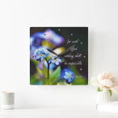 ルカ1:37神と共に神は何も不可能ではない スクエア壁時計 (ホーム)