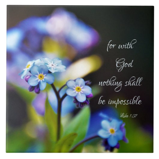 ルカ1:37神と共に神は何も不可能ではない タイル (正面)