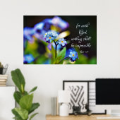 ルカ1:37神と共に神は何も不可能ではない ポスター (ホームオフィス)