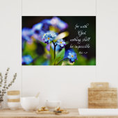 ルカ1:37神と共に神は何も不可能ではない ポスター (キッチン)