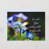 ルカ1:37神と共に神は何も不可能ではない ポストカード (正面/裏面)