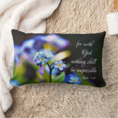 ルカ1:37神と共に神は何も不可能ではない ランバークッション (ブランケット)