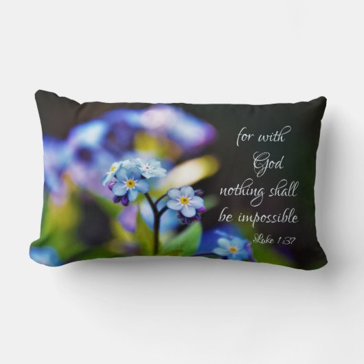 ルカ1:37神と共に神は何も不可能ではない ランバークッション (正面)