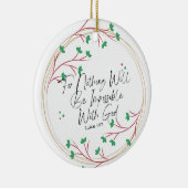 ルカ1:37神は何も不可能ではない セラミックオーナメント (右)