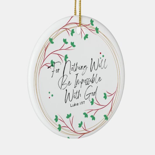 ルカ1:37神は何も不可能ではない セラミックオーナメント (右)
