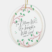 ルカ1:37神は何も不可能ではない セラミックオーナメント (左)