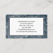 ルカ1:37聖書の聖句、黒大理石 名刺 (裏面)