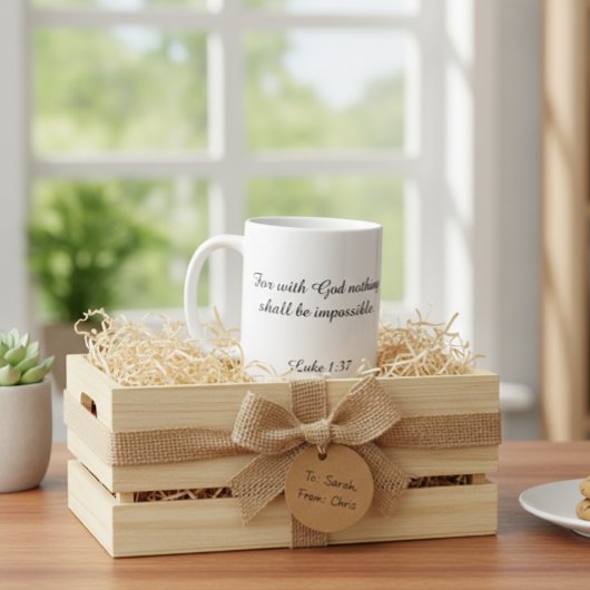 ルカ1:37 コーヒーマグカップ