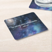 ルカ1:37 スクエアペーパーコースター (アングル)