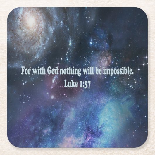 ルカ1:37 スクエアペーパーコースター (正面)