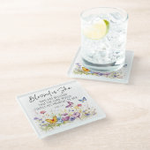 ルカ1:45は彼女の賛美聖なる書物、 経典野花である ガラスコースター (アングル)