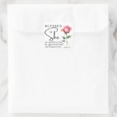 ルカ1:45は賛美彼女のバラ花 スクエアシール (バッグ)