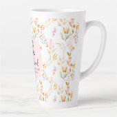 ルカ1:45は賛美彼女の水色ピンクのフローラ カフェラテマグ (右)