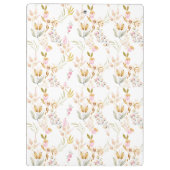 ルカ1:45は賛美彼女の水色ピンクのフローラ クリップボード (裏面)