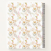 ルカ1:45は賛美彼女の水色ピンクのフローラ ノートブック (裏面)