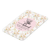 ルカ1:45は賛美彼女の水色ピンクのフローラ マグネット (左側)