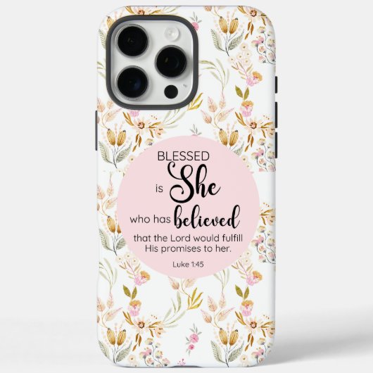 ルカ1:45は賛美彼女の水色ピンクのフローラ Case-Mate iPhoneケース (裏面)