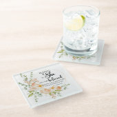 ルカ1:45彼女は賛美春オレンジの花である ガラスコースター (アングル)