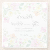 ルカ1:45賛美は女女の聖なる書物、 経典フローラ ガラスコースター (裏面)