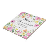 ルカ1:45賛美は女女の聖なる書物、 経典フローラ タイル (側面)