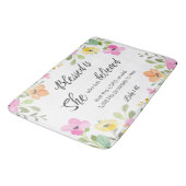 ルカ1:45賛美は女女の聖なる書物、 経典フローラ バスマット (アングル)