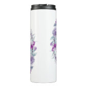 ルカ1:45賛美は彼女の紫のフローラ タンブラー (裏面)