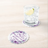 ルカ1:45賛美は彼女の紫のフローラ ペーパーコースター (インサイチュ)