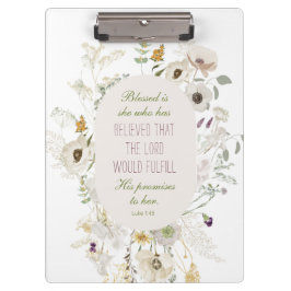 ルカ1:45賛美は彼女の野花 クリップボード