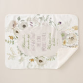 ルカ1:45賛美は彼女の野花 シェルパブランケット (正面(横))