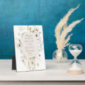 ルカ1:45賛美は彼女の野花 フォトプラーク (側面)