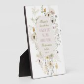 ルカ1:45賛美は彼女の野花 フォトプラーク (側面)