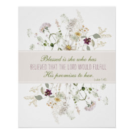 ルカ1:45賛美は彼女の野花 ポスター
