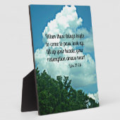 ルカ21:28見上げろ!お前の贖罪は近づく。 フォトプラーク (側面)