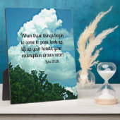 ルカ21:28見上げろ!お前の贖罪は近づく。 フォトプラーク (側面)