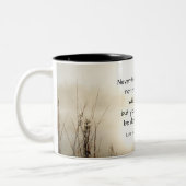 ルカ22:42わたしの意志ではなく、あなた方の意志が行われる、聖書 ツートーンマグカップ (左)