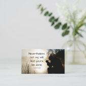 ルカ22:42わたしの意志ではなく、あなた方の意志が行われる、聖書 名刺 (スタンド正面)