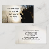 ルカ22:42わたしの意志ではなく、あなた方の意志が行われる、聖書 名刺 (正面/裏面)