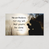 ルカ22:42わたしの意志ではなく、あなた方の意志が行われる、聖書 名刺 (正面)