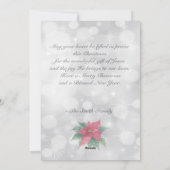 ルカ2 美しい水彩ポインセチアの花 シーズンカード (裏面)