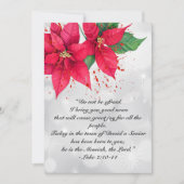 ルカ2 美しい水彩 ポインセチア 花図 シーズンカード (正面)