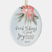 ルカ2:10喜びの良い知素晴らしらせ、クリスマス セラミックオーナメント (右)