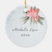 ルカ2:10喜びの良い知素晴らしらせ、クリスマス セラミックオーナメント (裏面)