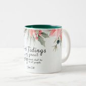 ルカ2:10喜びの良い知素晴らしらせ、クリスマス ツートーンマグカップ (正面右)